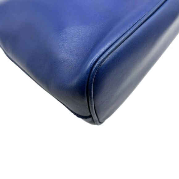 Hirofu | Royal Blue Smooth Leather Two-Way Convertible Tote & Shoulder Bag, VGUC - Picture 5 of 10